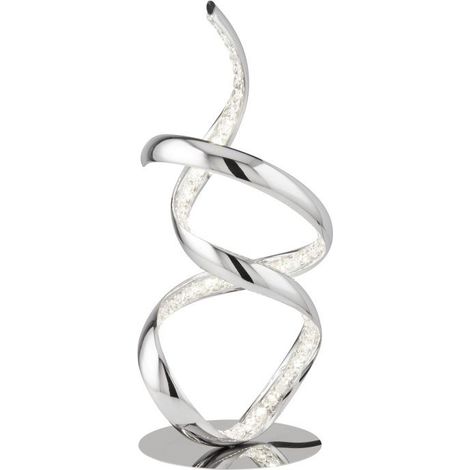 Lampe de table à bras LED Twirls 13W, chrome, cristal clair 4000K 587 lumen (1/3)