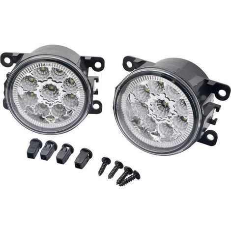 Satz mit 2 Nebelscheinwerfern mit 9 LEDs für Ford Fiesta MK6 MK7