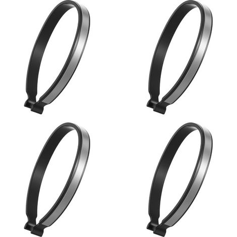 Paquete de 4 clips reflectantes universales para pantalones de ciclismo (gris) (1/4)