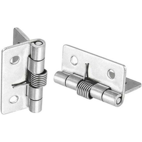 12er-Pack selbstöffnende Federscharniere, selbstschließende unsichtbare Scharniere aus Edelstahl 304, Federscharniere (1 Zoll) FLITI