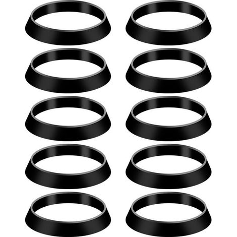 10pcs Joint Conique, Joint de Tuyau d'Évacuation Rondelles de Joint Conique pour Tuyau d'Évacuation de 1 1/2 Pouce Siphon Anti-Odeurs d'Évier Diamètre Intérieur 38mm Diamètre Extérieur 43mm (1/4)