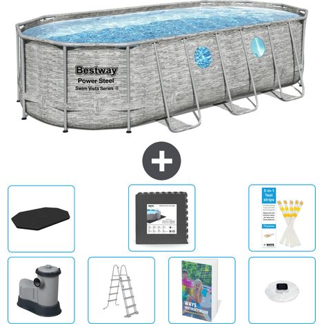 Bestway Bestway Power Steel Ovale - 549x274x122 cm - 8-pièces S608 (1/4)