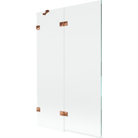 Mexen Lunar Duschwand 2-flügelig links 110 x 150 cm, transparent, Roségold - 897-110-100-60-00-L (1/5)
