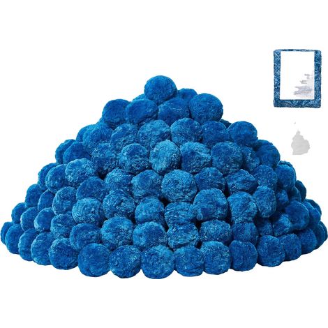 Bolas filtrantes para piscinas, reutilizables, de fibra de poliéster, filtración eficiente, color azul, 1,8 kg (4 libras) (1/2)