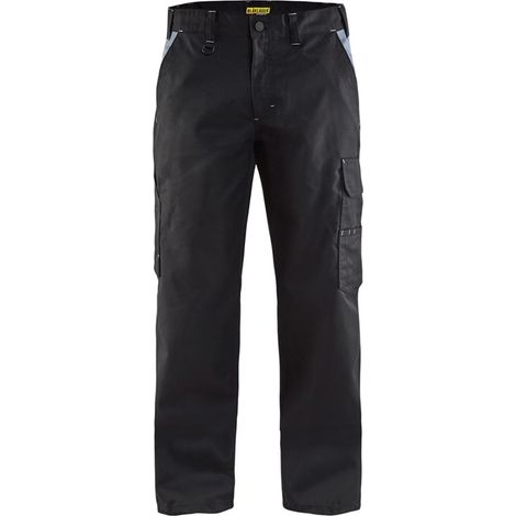 Pantaloni da lavoro industriali Blaklader 100% cotone Nero / Grigio 44 (1/5)
