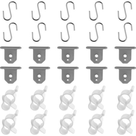 10 Crochets pour auvent, supports en métal et plastique, accessoires de rail pour camping-car, caravane, tente (1/5)