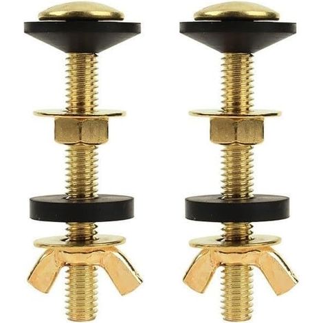 Lot de 2 boulons de réservoir de toilette, acier inoxydable (1/5)