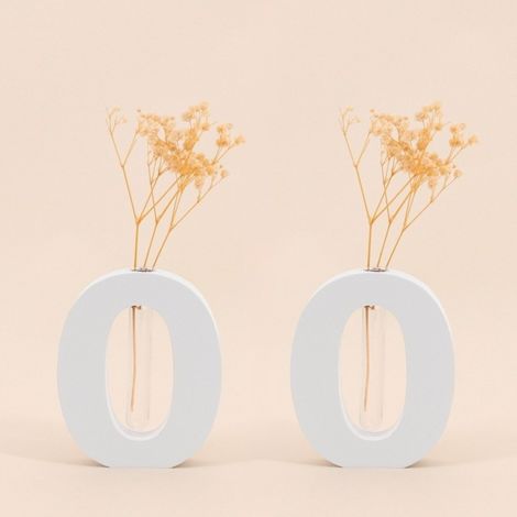 Lot de 2 vases forme O, H12cm (1/5)
