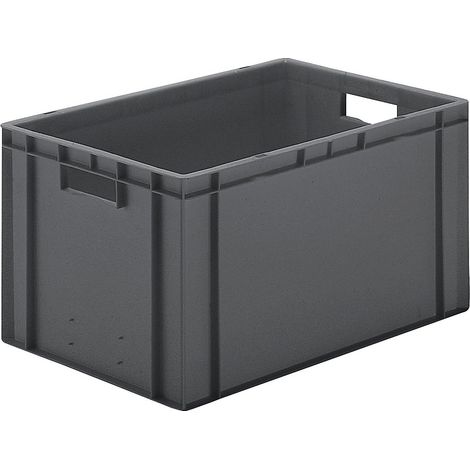 LA-KA-PE bacs de transport L600xB400xH320mm - TK600/320-0 GRIS