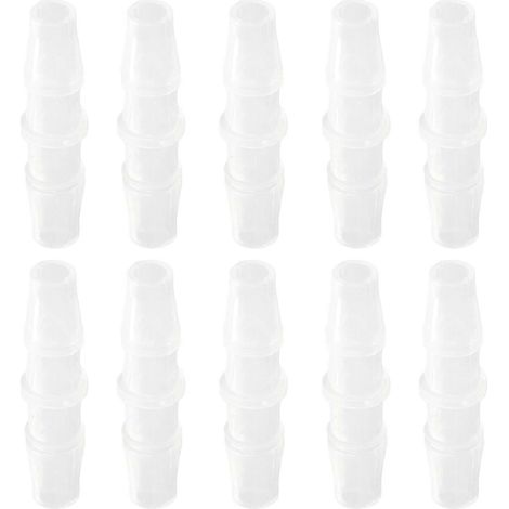 10-teiliges Schlauchverbinder-Set aus PP-Rohrverbindern mit gleichem Durchmesser, gerader Durchgang, 7,9–7,9