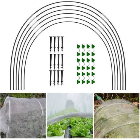 Cerceaux de serre - - Kit de 20 - Piquets flexibles - Réutilisables - Vert (1/4)
