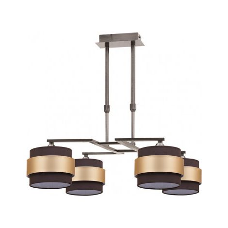 4DH Lampada Brema Pelle/Marrone-Oro 4xE14 (4075x60x60cm)