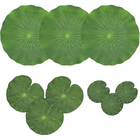 Feuilles De Nénuphar Artificielles Flottantes - En Mousse EVA - Pour Étang À Carpes Koï, Aquarium, Bassin Ou Jardin - Lot De 9 (1/5)