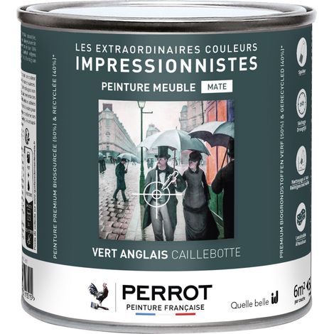 PEINTURE MATE POUR MEUBLE VERT ANGLAIS CAILLEBOTTE 500ML  - PERROT