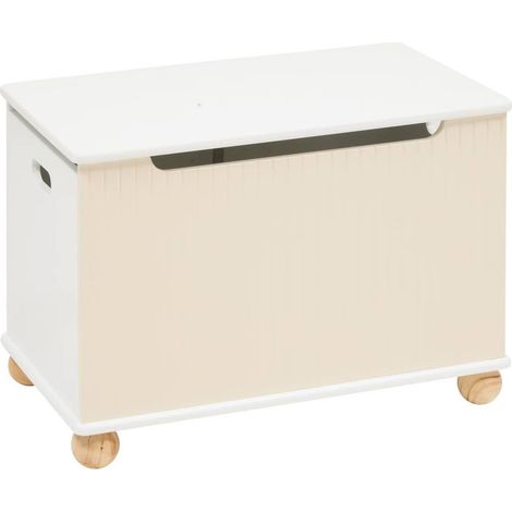 Coffre à Jouets Enfant "Bouli" 60cm Beige