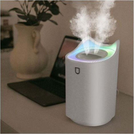 Humidificateur USB 3L pour Chambre Bureau Yoga avec 2 Orifices de Pulvérisation Fonctionnement Continu 24-48 Heures (1/4)