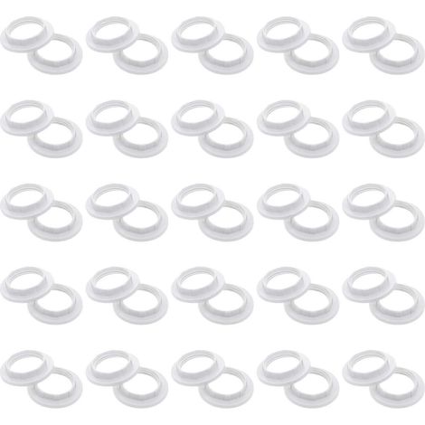 50 anneaux filetés pour abat-jour E14, anneaux de fixation en plastique (1/5)