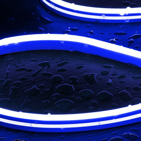 Tira LED Neón 24V 8W/m FreeCut IP65 N-FLEX6 a Medida Azul 3 m