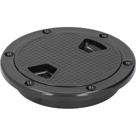 4-teilige runde Inspektionsluke aus UV-beständigem ABS für Bootsdecks, schwarzes Bootszubehör (1/5)