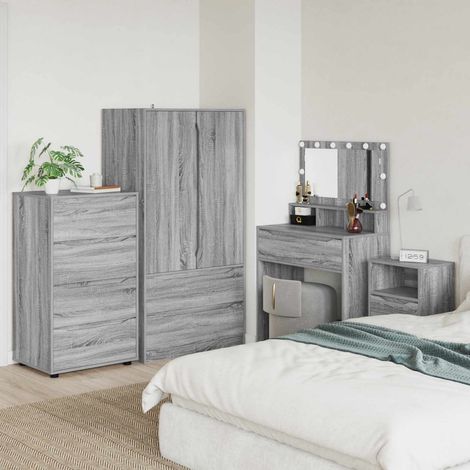 Armoire de rangement à 4 tiroirs en bois d’ingénierie gris sonoma 60 x 48 x 105 cm - PANGIVO (1/5)