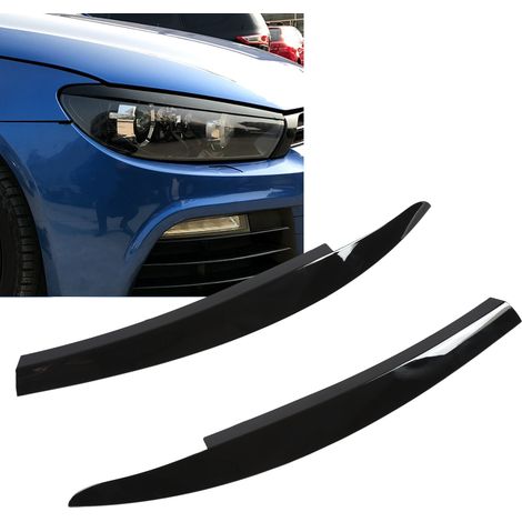 Scheinwerferblenden (ein Paar, links und rechts) glänzend schwarz Für VW Scirocco 2009-2017 (ZST-098) (1/5)