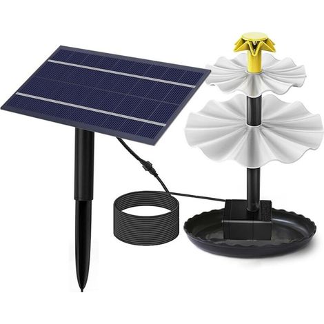 Outdoor solar fountain for garden, outdoor bird fountain, decorative outdoor fountain, waterfall pump for home (4W) (1/5)