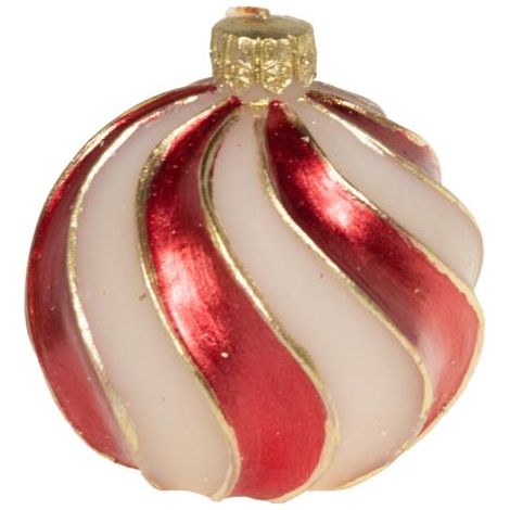 Amadeus - Bougie boule de Noël twist 10 cm en cire (1/2)