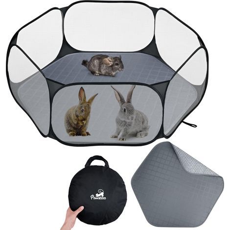 Waterproof Small Animal Playpen with Washable Cushion, Portable Fence for Rabbit, Guinea Pig, Outdoor (1/5)