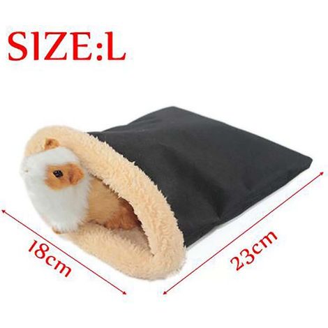 Nid Douillet en Peluche pour Hamster, Lit Confortable pour Cochon d'Inde et Souris, Sac de Couchage pour Petits Animaux (1/5)