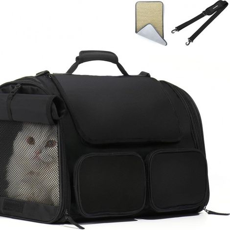 Sac à dos de transport portable et respirant pour chats chiens, idéal les voyages en toutes saisons (1/5)