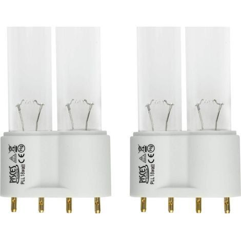 2er-Pack 18-W-PLL-UV-Lampen, Ersatzröhren für Teichfilter, 220 mm Länge (1/5)