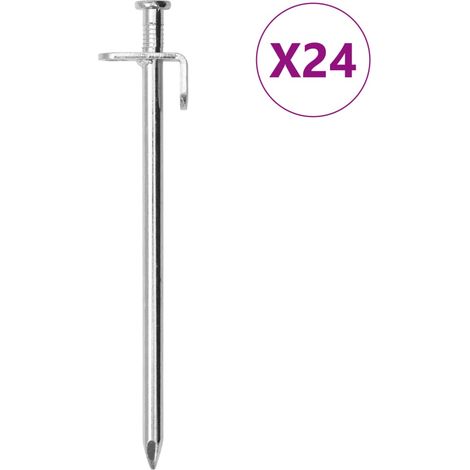 Zeltheringe 24 Stk. 19,5 cm 8 mm Verzinkter Stahl