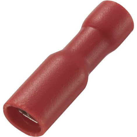 Cosse clip 2.8 mm x 0.5 mm TRU COMPONENTS FDFD1.25-110(5) 180 ° entièrement isolé rouge 50 pc(s)