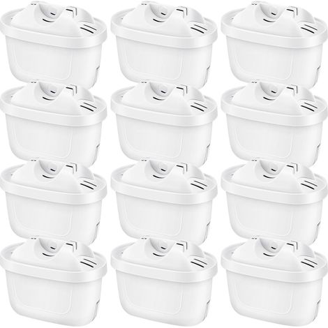 Lot de 12 filtres à eau pour cartouches filtrantes Brita - Compatibles avec les réservoirs d'eau Brita Maxtra+ - Style, Mavea Elemaris XL (1/5)