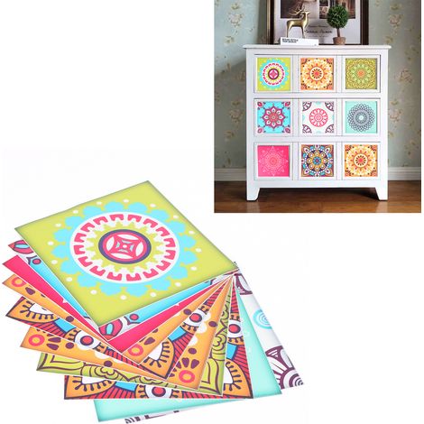 Lot de 10 autocollants muraux imperméables et auto-adhésifs pour carrelage en céramique, décoration pour la maison et la chambre. (1/5)