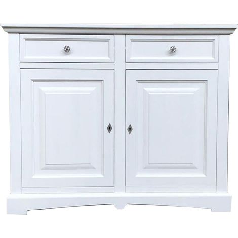 Credenza 2 Ante a Goccia in legno Bianco