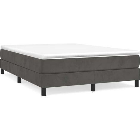 Maison Exclusive - Boxspringbettgestell Dunkelgrau 140x200 cm Sam (1/5)