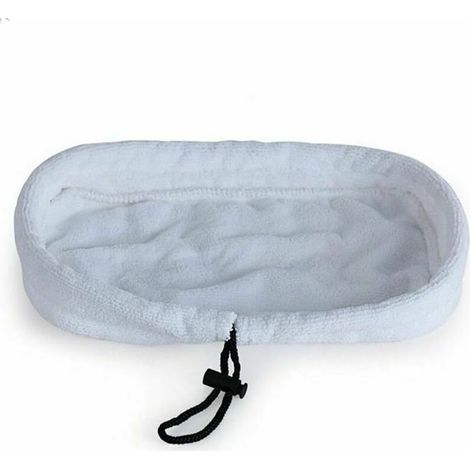 Set of 5 universal, washable microfiber replacement pads for steam mops, 27 x 16 cm (white) (1/5)