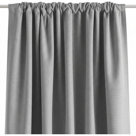 SACASA - Cortina fruncida gris acero 140x280cm TEIDOR