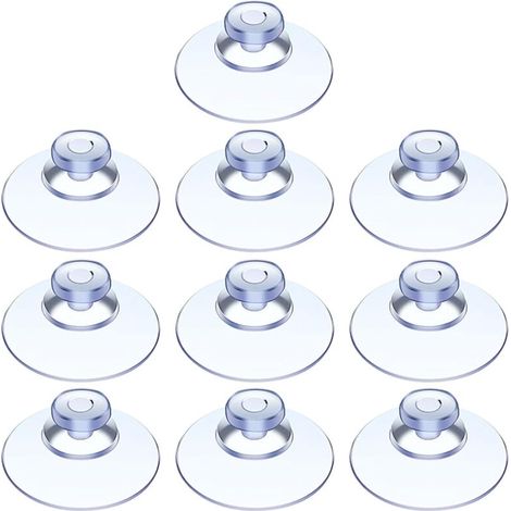 40 Saugnäpfe für Glastische, Mini-Saugnapf, transparent, klein, für verschiedene glatte Oberflächen, Glas, Fliesen, Badezimmer, Küche, PVC, ohne Haken (20 mm) (1/4)