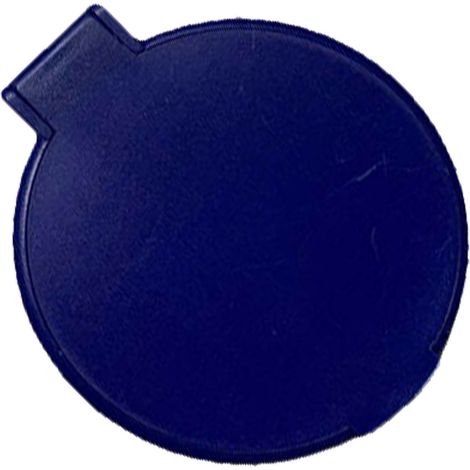 Miroir circulaire pliable simple face en plastique, compact et portable, bleu
