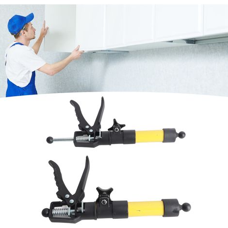 Erhältlich im 2er-Set, kurzes gelbes Modell (30–59 cm) mit festem Sockel, ideal für Wandschränke, Kleiderschränke und Küchenmöbel. Höhenverstellbare und teleskopierbare Montagehalterungen sind ebenfal (1/5)