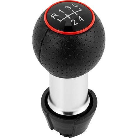 Convient aux pièces de modification de pommeau de levier de vitesse de voiture Audi et Volkswagen de 12 mm de diamètre, noir 5 vitesses R135 24 (un paquet de pommeaux de levier de vitesse noirs de 12