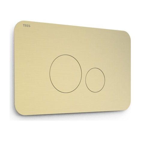 Bouton de chasse double pour WC Cava doré - TRES 25429802CA