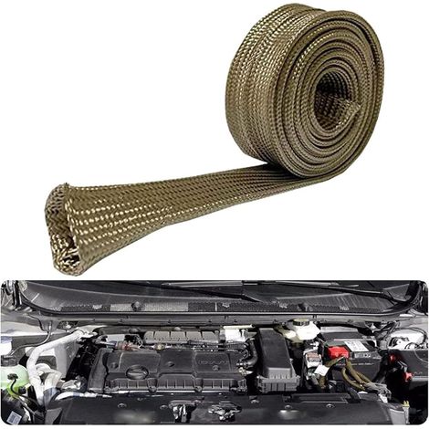 3M Protection Tuyau Manchon, Basalte Manchon de protection thermique, Couvercle de fil isolé, Conduite de carburant, Barrière de protection thermique ID 25 mm (1/5)