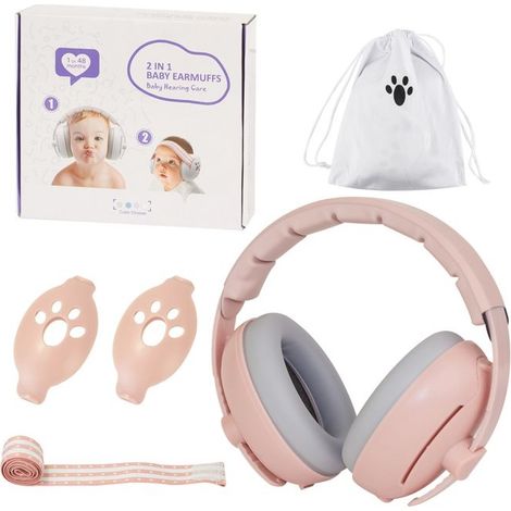Casque Auditif pour Bébé Muffy rose