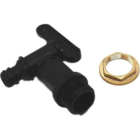 robinet cuve 1000l plastique,Adaptateur de boîte de rangement d'eau IBC,adaptateur robinet tuyau arrosage,Pour recuperateur eau de pluie, réservoir de carburant (1/4)