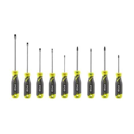 Ryobi RHSDS9PC Magnetisches Schraubendreher-Set, rutschfeste magnetische Spitzen, 9-teilig