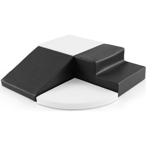 Set di comodi e sicuri blocchi di schiuma da 46 x 46 x 25 cm per arrampicarsi e gattonare realizzati in PU bianco 200017649