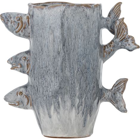 Bloomingville - Tace Vase - Blue - Stoneware